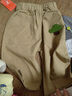 嘟嘟家兒童純棉褲子春裝寶寶工裝褲男童長(cháng)褲女童寬松休閑褲童裝 卡其 80 曬單實(shí)拍圖