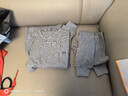 貓人兒童內衣套裝純棉男童秋衣秋褲中大童青少年棉毛套裝 麻灰 160 曬單實(shí)拍圖