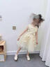OIMG女童公主裙夏季花童禮服婚禮小女孩主持人六一鋼琴演奏兒童連衣裙 香檳色禮服 130 CM建議體重40-50斤 曬單實拍圖