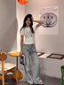 韓版正肩白色短袖t恤女2025新款夏季設(shè)計感小眾修身顯瘦短款上衣 白色 M 曬單實拍圖