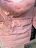 PawinPaw卡通小熊童裝年冬款男女童中長款連帽羽絨服防風(fēng)外套 粉紅色/25 120 cm 曬單實(shí)拍圖