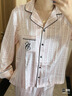 維多利亞的秘密（Victoria's Secret）田曦薇同款 宅度假水光綢家居服絲滑涼感長(zhǎng)袖睡衣套裝七夕禮物 曬單實(shí)拍圖
