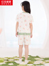 紅豆居家（Hodohome）兒童家居服女童A類(lèi)莫代爾涼感短袖短褲睡衣女孩小清新套裝300 160 曬單實(shí)拍圖