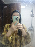 三吉黑花【楓林染】剪花織金印花天絲侘寂裙 蒼黃 L 曬單實(shí)拍圖