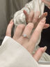 秘藍(lán)正品一克拉莫桑石鉆戒女純銀鉑金結(jié)婚求婚培育鉆石戒指情人節(jié)禮物 主鉆1克拉【莫桑鉆】 港碼10號(hào) 曬單實(shí)拍圖
