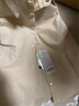 啄木鳥(niǎo)短款純棉牛仔外套女2025春秋季新款寬松休閑百搭高級感長(cháng)袖襯衫女 杏色 L 105-115斤 曬單實(shí)拍圖