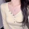 赫蓮娜HR輕奢一克拉鉆石項(xiàng)鏈女莫桑鉆吊墜鎖骨鏈情人節(jié)生日禮物送女友 HR克拉戀人【素雅白金色】 曬單實(shí)拍圖
