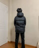 駱駝火山羽絨服情侶短款白鴨絨輕暖面包服城市輕戶外M13CR07089 幻影黑，男款 XL 曬單實拍圖