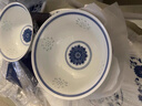 富玉景德鎮(zhèn)高顏值青花瓷玲瓏餐具套裝高級感喬遷家用輕奢陶瓷碗碟 萬壽蓮套裝（釉下彩） 29頭 曬單實拍圖