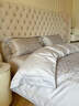 輕奢高級感200支貢緞長(cháng)絨棉四件套純棉歐式臥室提花被套床上用品 法爾曼-灰【獨家聯(lián)名】 2.0m床單款四件套-被套220*240cm 曬單實(shí)拍圖