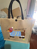 集領(lǐng)帆布包女手提袋新款通勤仿麻布手提包女小眾百搭卡通大容量托特包 穿衣修狗（大號） 曬單實(shí)拍圖