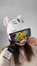 蕉京滑雪頭盔套貓耳朵裝飾品可愛(ài)個(gè)性配飾滑板頭盔罩機車(chē)電動(dòng)摩托通用 鈴鐺白色粉里貓耳朵+尾巴+魔術(shù)貼（不含頭盔） 曬單實(shí)拍圖