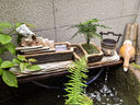 流水趣 陶瓷大圓缸老式水缸古法養魚(yú)庭院睡蓮荷花陽(yáng)臺戶(hù)外獅子造景客廳 80板＋流水＋鴨（適合80-100缸） 曬單實(shí)拍圖
