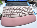 羅技（Logitech）Wave Keys人體工學(xué)鍵盤(pán) 無(wú)線(xiàn)藍牙鍵盤(pán)辦公平板ipad鍵盤(pán)Mac筆記本薄膜鍵盤(pán) 家用雙模帶掌托傾角支架 Wave Keys粉色(帶Bolt接收器) 曬單實(shí)拍圖