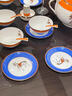 瓊璠昉輕奢描金愛(ài)馬橙碗碟套裝家用景德鎮骨瓷餐具套裝送禮喬遷碗盤(pán) 愛(ài)馬仕裝 60件套 曬單實(shí)拍圖