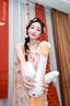 現寶蓮新娘晨袍掛脖大碼訂結婚晚禮服敬酒服小眾立體花朵連衣裙 花色 S 曬單實(shí)拍圖