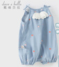 戴維貝拉（DAVE＆BELLA）夏款新品新生兒服裝嬰兒連體衣女寶寶哈衣 天藍色DBW14173-2A 73cm （建議身高66-73cm） 曬單實(shí)拍圖
