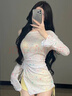 莫代爾泳衣女純欲性感比基尼三件套防曬星星罩衫聚攏顯瘦25新品溫泉泳裝 曬單實(shí)拍圖