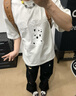 LEMANISMlemanism卡通小狗刺繡水洗牛仔褲男2025春季情侶直筒褲寬松休閑褲 黑色 XL 曬單實(shí)拍圖