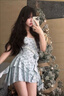 九寸陽(yáng)光泳衣女新款蕾絲花朵甜美少女小胸保守顯瘦純欲風(fēng)溫泉度假泳裝 淺藍(lán)色 （泳裙+平角褲） 均碼 （推薦體重120斤內(nèi)） 曬單實(shí)拍圖