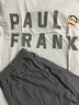 PAUL FRANK大嘴猴情侶睡衣男純棉短袖短褲夏季可愛(ài)卡通大碼可外穿家居服套裝 曬單實(shí)拍圖