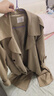 紫涵（ZIHAN）紫涵雙排扣中長(cháng)款風(fēng)衣女H型簡(jiǎn)約通勤氣質(zhì)大衣金屬扣 米色 M 曬單實(shí)拍圖