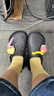 卡駱馳（crocs）波波Clog男女一腳蹬沙灘鞋CR207937-001 黑色 39（39-40） 曬單實(shí)拍圖