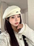 JEEP貝雷帽女25年新款秋冬八角帽時(shí)尚洋氣畫(huà)家帽大頭圍大臉顯小百搭 白色【大頭圍顯臉小/百搭氛圍感】 均碼 曬單實(shí)拍圖