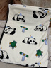 babycare嬰兒抑菌絨毯雙層毯兒童空調(diào)被幼兒園四季被子咘咘熊貓白 110*140 曬單實(shí)拍圖