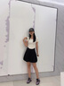 BEAUTODAY紫色德訓鞋女鞋2025新款夏季透氣休閑鞋運動鞋子女平底增高阿甘鞋 黑紫色 36 曬單實拍圖