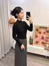 古今（GUJIN）加絨秋冬季內搭長(cháng)袖半高領(lǐng)打底衫女新款修身小立領(lǐng)保暖上衣秋衣女 曬單實(shí)拍圖