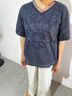 啄木鳥棉麻大碼套裝媽媽夏裝50-60歲洋氣新款夏兩件套氣質(zhì)母親節(jié)禮物衣 藏青色上衣+麻色闊腿褲 均碼 M 90-115斤 曬單實(shí)拍圖
