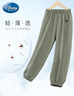 迪士尼兒童褲子夏2025冰絲透氣戶(hù)外運(yùn)動(dòng)褲男童防蚊褲PBZPL3072 軍綠140 曬單實(shí)拍圖