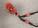通幽閣吊墜掛繩手工編織項(xiàng)鏈繩玉掛件吊繩線配繩男穿玉的掛脖繩子替換繩 紅瑪瑙02黑繩可調(diào)節(jié) 曬單實(shí)拍圖