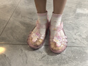 戴維貝拉庫(kù)洛米聯(lián)名女童涼鞋寶寶拖鞋夏季兒童果凍水晶鞋 曬單實(shí)拍圖