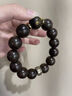 侗秘沉水級沉香手串檀木本命佛轉運珠黑曜石手鏈佛珠男女送生日禮物 屬兔沉水級沉香16mm 曬單實(shí)拍圖