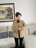恒源祥中年媽媽春裝雙面呢外套短款2025新款洋氣女士上衣中老年春秋毛呢 紅色 XL (建 議105斤以?xún)? 曬單實(shí)拍圖