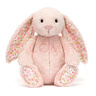 Jellycat英國(guó)花布邦尼兔毛絨玩具兔子玩偶兒童禮物送禮復(fù)活節(jié) 徹蕊胭脂粉色 高31X寬12CM 曬單實(shí)拍圖