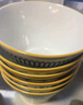 佩爾森（CERAMICS）北歐碗家用創(chuàng)意高腳米飯碗陶瓷釉下彩餐具復(fù)古小碗吃飯斗笠碗 5英寸碗混色6個(gè)裝 曬單實(shí)拍圖