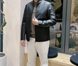 CAIDEN KETCH品牌男裝真皮皮衣男士秋冬季新款商務(wù)休閑高端立領(lǐng)綿羊皮夾克外套 高檔黑色 【臻選品質(zhì)】 XL 180 （建議140-160斤） 曬單實(shí)拍圖
