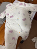 童泰新生嬰兒衣服連體衣夾棉秋冬季0-6月初生寶寶純棉加厚哈衣爬服 紫色花朵 66cm (建議3-6個(gè)月身高60-68cm) 曬單實(shí)拍圖