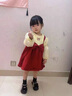 G.DUCKKIDS小黃鴨寶寶周歲禮服女童連衣裙春秋季嬰兒童公主裙洋氣抓周衣服裙 紅色春秋款 90 尺碼1~2歲【 80-90cm】cm 曬單實(shí)拍圖