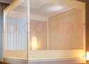 南極人（home）防摔蚊帳1.5米x1.9米免安裝家用大床臥室蚊帳架1.5x2米嬰兒蒙古包 奶咖黃【免拼支架 防蚊防摔】 150cm*190cm*170cm 【穩(wěn)固防摔】 曬單實拍圖
