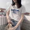 羅蒙（ROMON）短袖t恤女夏季新款小眾修身顯瘦打底衫內(nèi)搭復古短款T恤女上衣夏天 白色 M 曬單實拍圖