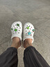 crocs卡駱馳洞洞鞋貝雅男鞋女鞋輕便耐磨一腳蹬拖鞋休閑鞋|10126 白-100 37 /38(230mm) 曬單實(shí)拍圖