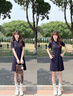 FILA 斐樂(lè)官方女裝連衣裙2025夏新款網(wǎng)球運(yùn)動(dòng)簡(jiǎn)約基礎(chǔ)翻領(lǐng)修身連身裙 RD寶藍(lán)-NV S 160/80A/S 曬單實(shí)拍圖