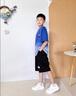FIDQIOG國際品牌男童夏季套裝2025新款兒童短袖夏裝運(yùn)動(dòng)中大童衣服網(wǎng)紅帥氣童裝潮 克萊因藍(lán)色 140 cm 曬單實(shí)拍圖