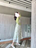 素織錦碎花吊帶連衣裙女夏季法式溫柔風(fēng)裙子長(zhǎng)裙兩件套小個(gè)子氣質(zhì)套裝 碎花吊帶連衣裙+開(kāi)衫【淺綠色】 L 【推薦體重100-120斤】 曬單實(shí)拍圖