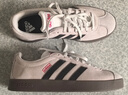 adidas「T頭鞋」VL COURT復古休閑板鞋德訓鞋男女阿迪達斯輕運動(dòng) 漢玉白/黑色/樹(shù)脂黃   45 曬單實(shí)拍圖