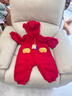 迷你巴拉嬰兒衣服寶寶新生兒加絨連帽連體衣爬服外穿紅色圣誕衣服2025冬款 曬單實(shí)拍圖